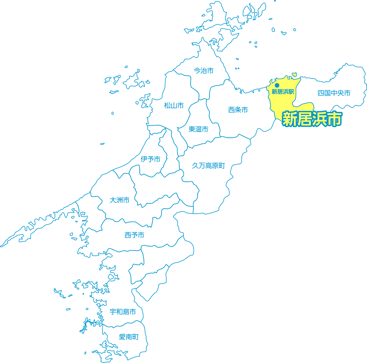 愛媛県新居浜市地図
